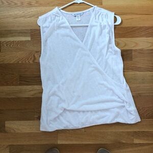 Athleta linen top with ruching. NWOT